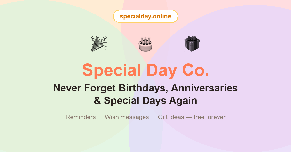 ❌ Send something better than HBD, 🎈Created this util website specialday.online ❤️ [NO SIGNU logo